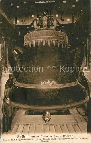 AK / Ansichtskarte Kirchenglocken Bern Muenster  Kirchenglocken