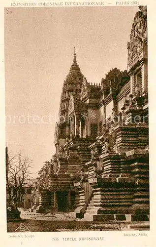AK / Ansichtskarte Exposition_Coloniale_Internationale_Paris_1931 Temple d Angkor Vat Exposition_Coloniale