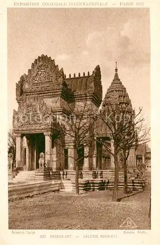 AK / Ansichtskarte Exposition_Coloniale_Internationale_Paris_1931 Angkor Vat Galerie Nord Est Exposition_Coloniale