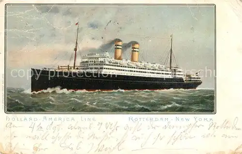AK / Ansichtskarte Dampfer_Oceanliner Rotterdam Holland America Line  Dampfer Oceanliner