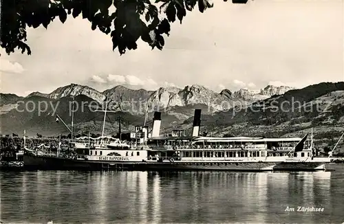 AK / Ansichtskarte Dampfer_Oceanliner Stadt Rapperswil Zuerichsee  Dampfer Oceanliner