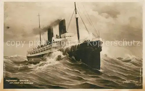AK / Ansichtskarte Dampfer_Oceanliner Paquebot Savoie  Dampfer Oceanliner