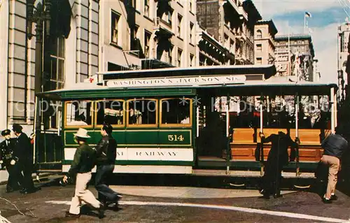 AK / Ansichtskarte Strassenbahn Cable Car Turntable San Francisco  Strassenbahn