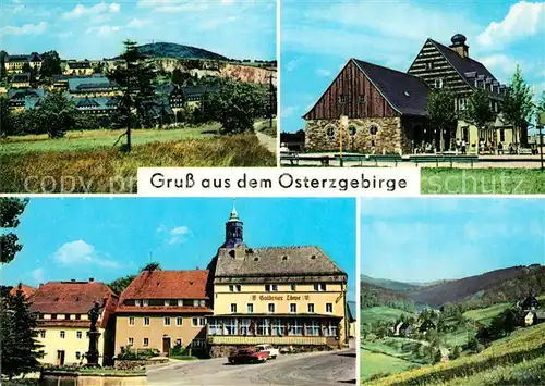 AK / Ansichtskarte Altenberg_Erzgebirge Binge und Geisingberg Bahnhof Lauenstein Markt Falknerbrunnen Rehefeld Ortseingang Landschaftspanorama Altenberg Erzgebirge