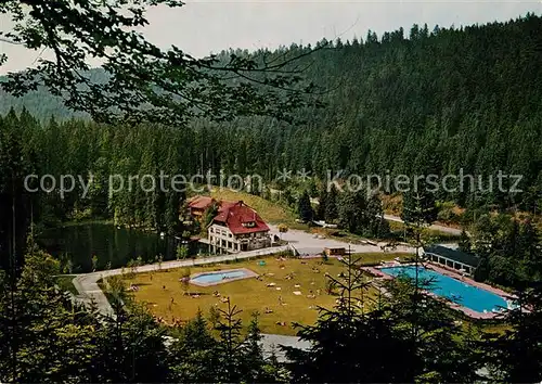 AK / Ansichtskarte Freudenstadt Kurort im Schwarzwald Langenwaldsee mit Waldschwimmbad Freudenstadt