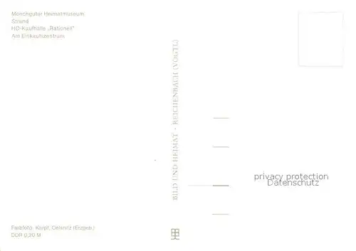 AK / Ansichtskarte Goehren_Ruegen Moenchguter Heimatmuseum Strand HO Kaufhalle Rationell Einkaufszentrum Goehren Ruegen