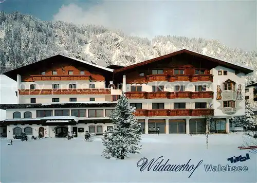 AK / Ansichtskarte Walchsee_Tirol Hotel Wildauerhof Winterimpressionen Alpen Walchsee Tirol