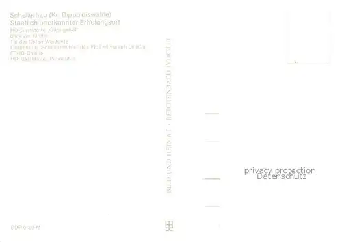 AK / Ansichtskarte Schellerhau HO Gaststaette Gebirgshof Kirche Tal der Roten Weisseritz Ferienheim Schellermuehle FDGB Casino HO Gaststaette Putzmuehle Schellerhau