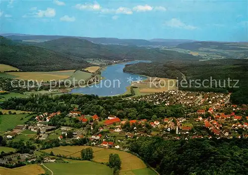 AK / Ansichtskarte Schieder Schwalenberg Emmerstausee Fliegeraufnahme Schieder Schwalenberg