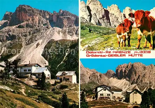 AK / Ansichtskarte Groeden_Tirol Groedental Geisler Huette Dolomiten Groeden Tirol