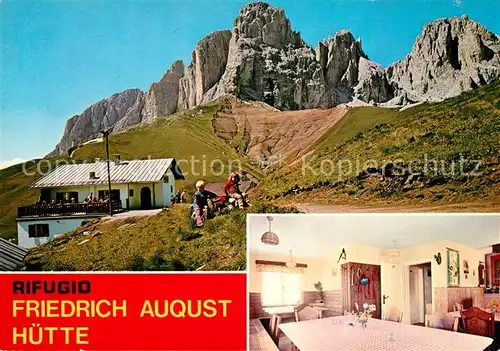AK / Ansichtskarte Passo_Sella Rifugio Friedrich August Huette Passo_Sella