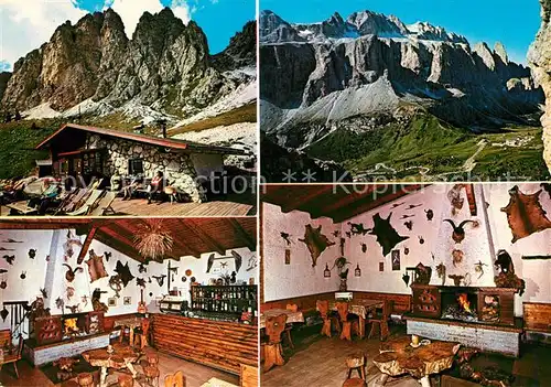 AK / Ansichtskarte Passo_Gardena_Dolomiten Baita Clark Huette Passo_Gardena_Dolomiten