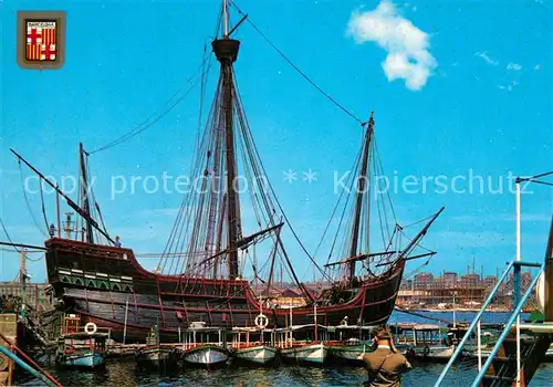 AK / Ansichtskarte Barcelona_Cataluna Port Caravel la Santa Maria Barcelona Cataluna