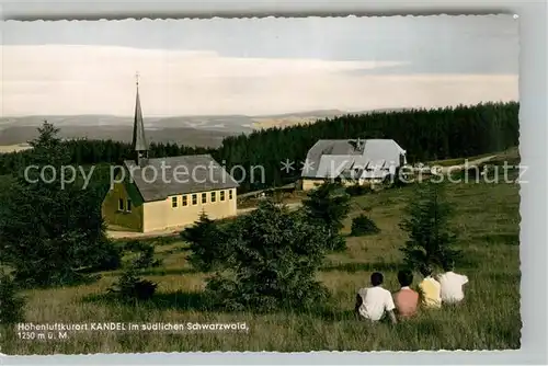 AK / Ansichtskarte Waldkirch_Breisgau Berggasthaus Kandelhof Kapelle Waldkirch Breisgau
