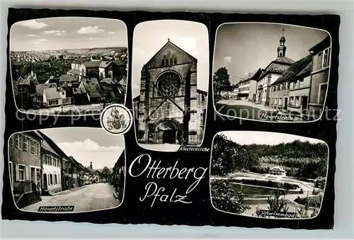 AK / Ansichtskarte Otterberg Klosterkirche Hauptstrasse Schwimmbad Otterberg