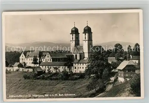 AK / Ansichtskarte St_Maergen Hotel und Kurhaus goldene Krone mit Kirche St_Maergen