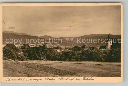 AK / Ansichtskarte Bad_Krozingen mit Belchen Bad_Krozingen