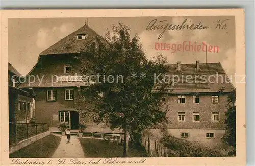 AK / Ansichtskarte St_Peter_Schwarzwald Gast und Kurhaus Lindenberg St_Peter_Schwarzwald