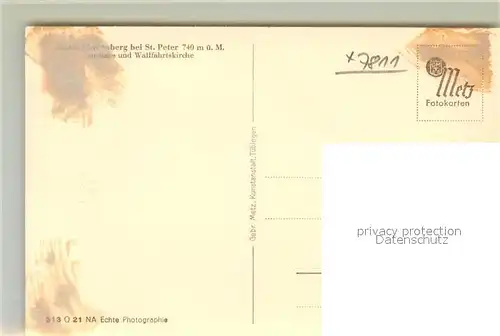 AK / Ansichtskarte St_Peter_Schwarzwald Haus Lindenberg mit Wallfahrtskirche St_Peter_Schwarzwald