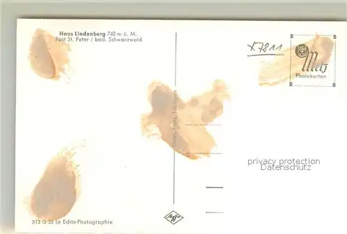 AK / Ansichtskarte St_Peter_Schwarzwald Haus Lindenberg Wegekreuz St_Peter_Schwarzwald