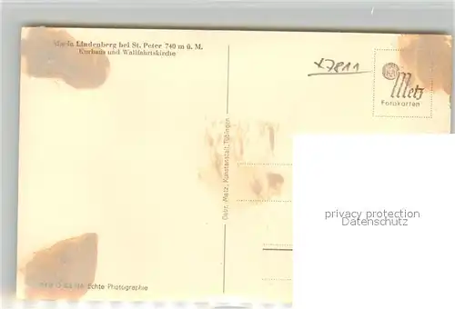 AK / Ansichtskarte St_Peter_Schwarzwald Maria Lindenberg Kurhaus und Wallfahrtskirche St_Peter_Schwarzwald