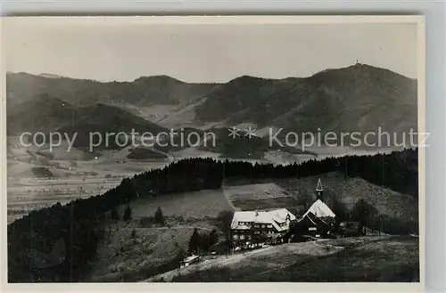 AK / Ansichtskarte St_Peter_Schwarzwald Haus Lindenberg Kurhaus und Wallfahrtskirche St_Peter_Schwarzwald