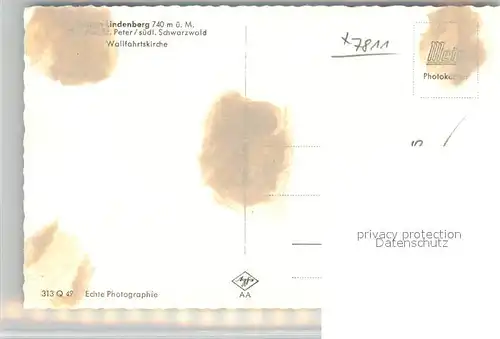 AK / Ansichtskarte St_Peter_Schwarzwald Haus Lindenberg Wallfahrtskirche St_Peter_Schwarzwald