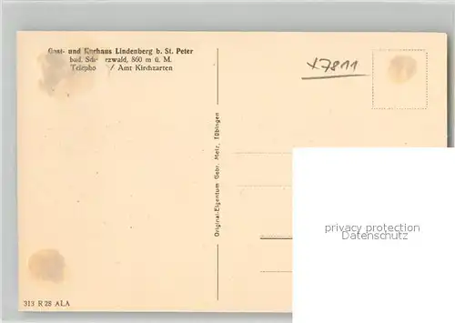 AK / Ansichtskarte St_Peter_Schwarzwald Kurhaus Lindenberg St_Peter_Schwarzwald