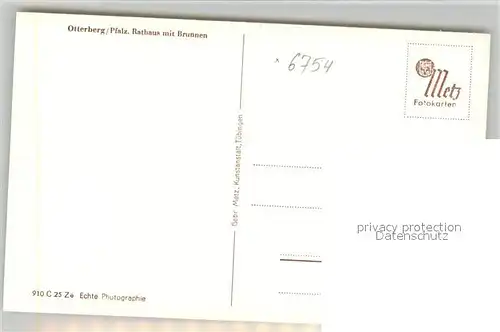 AK / Ansichtskarte Otterberg Rathaus mit Brunnen Otterberg