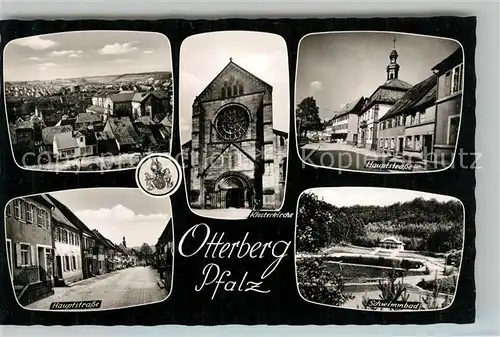 AK / Ansichtskarte Otterberg Klosterkirche Hauptstrasse Schwimmbad Otterberg