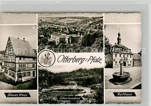 AK / Ansichtskarte Otterberg Blaues Haus Ehem Cistercienser Abtei Schwimmbad Rathaus Otterberg