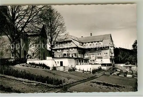 AK / Ansichtskarte St_Peter_Schwarzwald Haus Maria Lindenberg Kurhaus und Wallfahrtskirche St_Peter_Schwarzwald