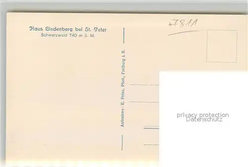 AK / Ansichtskarte St_Peter_Schwarzwald Haus Lindenberg  St_Peter_Schwarzwald