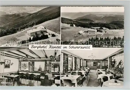 AK / Ansichtskarte Waldkirch_Breisgau Fliegeraufnahmen Berghotel Kandel Raststueble Restaurant Waldkirch Breisgau