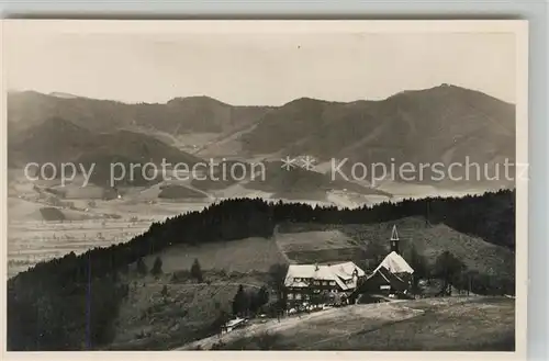 AK / Ansichtskarte St_Peter_Schwarzwald Haus Lindenberg Kurhaus und Wallfahrtskirche St_Peter_Schwarzwald