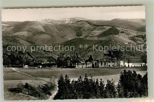AK / Ansichtskarte St_Peter_Schwarzwald Haus Lindenberg Kurhaus und Wallfahrtskirche St_Peter_Schwarzwald