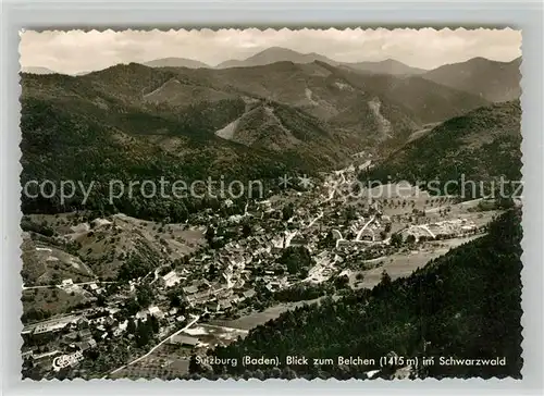 AK / Ansichtskarte Sulzburg_Freiburg Fliegeraufnahme mit Belchen Sulzburg Freiburg