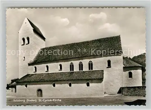 AK / Ansichtskarte Sulzburg_Freiburg St Cyriak Kirche Sulzburg Freiburg