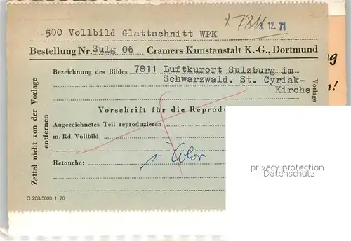 AK / Ansichtskarte Sulzburg_Freiburg St Cyriak Kirche Sulzburg Freiburg