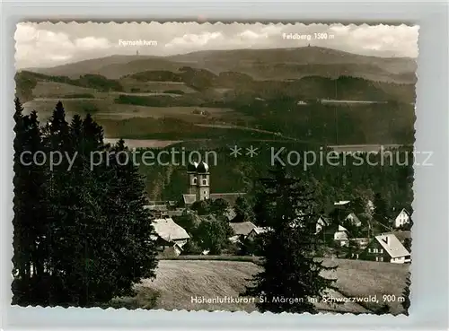 AK / Ansichtskarte St_Maergen Wallfahrtskirche Fernsehturm Feldberg St_Maergen