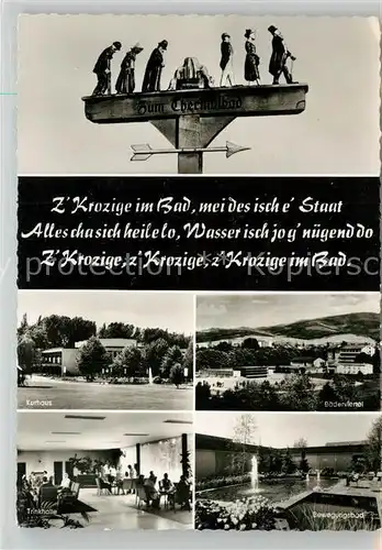 AK / Ansichtskarte Bad_Krozingen Wegweiser Kurhaus Baederviertel Trinkhalle Bewegungsbad Bad_Krozingen