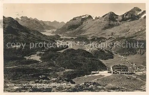 AK / Ansichtskarte Muottas_Muragl Blick ins Oberengadin Muottas Muragl