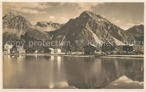 AK / Ansichtskarte Arosa_GR Obersee mit Furkahoerner Arosa_GR