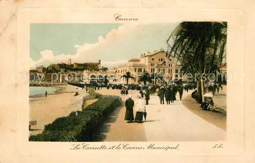 AK / Ansichtskarte Cannes_Alpes Maritimes La Croisette et le Casino Municipal Cannes Alpes Maritimes