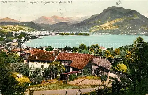AK / Ansichtskarte Lugano_TI Panorama e Monte Bre Lugano_TI