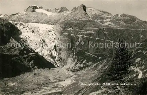 AK / Ansichtskarte Rhonegletscher_Glacier_du_Rhone Furkastrasse Rhonegletscher_Glacier