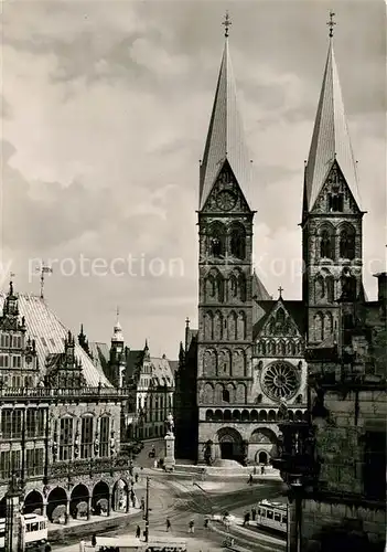 AK / Ansichtskarte Bremen Marktplatz Dom Rathaus Bremen