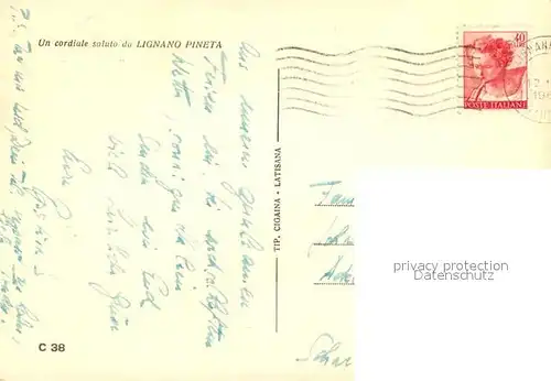 AK / Ansichtskarte Lignano_Pineta Strand Boote Lignano Pineta