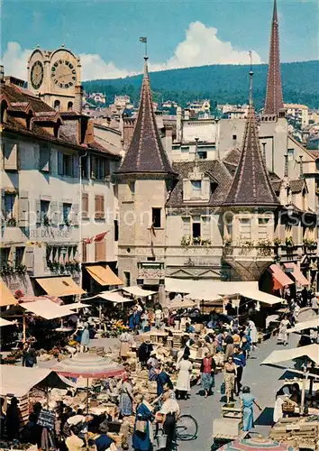 AK / Ansichtskarte Neuchatel_NE Markt  Neuchatel NE