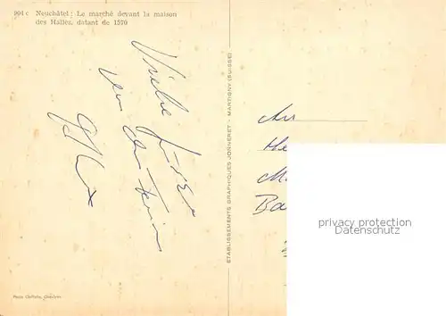 AK / Ansichtskarte Neuchatel_NE Markt  Neuchatel NE
